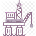 Plataforma De Petroleo Offshore Industria Petrolifera Ícone