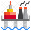 Plataforma Petrolera Industria Petrolera Refineria De Petroleo Icono