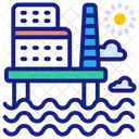 Plataforma Petrolera Offshore Petroleo Icono