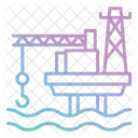 Plataforma Petrolera Aceite Bomba De Aceite Icono