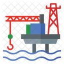 Plataforma Petrolera Aceite Bomba De Aceite Icono