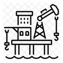 Plate Forme Petroliere Architecture Structure Icône