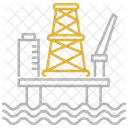 Petrole Plateforme Industrie Icône