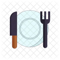 Plate with spoons  Icon