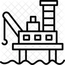 Plate Forme Offshore Petrole Icône