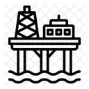 Plate Forme Offshore Petrole Icône