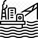 Plate Forme Petroliere Offshore Developpement Icône