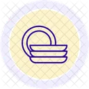 Plates Kitchen Dining Icon