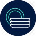 Plates Kitchen Dining Icon