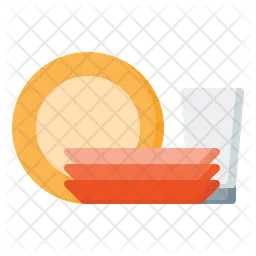 Plates And Glass  Icon