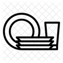Plates And Glass Plates Kitchenware Icon
