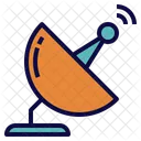 Plato Satelite Receptor Icono