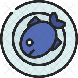 Platillo de pescado  Icono