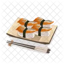 Plato De Sushi Sushi Japones Icono