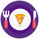 Porcion De Pizza Plato De Pizza Pizza Icono