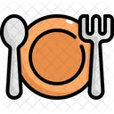 Platte Kuche Geschirr Symbol