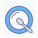 Teller Loffel Essteller Symbol