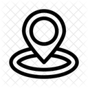 Platzhalter Zeiger Karten Pin Symbol