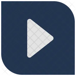 Play filled square button  Icon