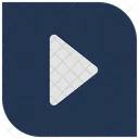 Play Filled Square Button Play Player Icon
