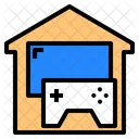 House Game Controler Stay At Home Icon