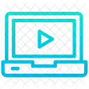 Laptop Play Media Play Video Icon