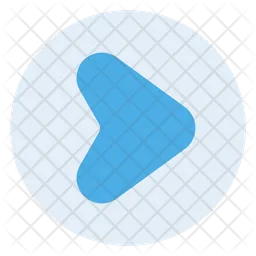 Play Rounded Arrow  Icon