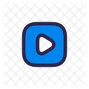 Play Square Video Play Icon