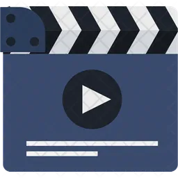 Play Symbol on the Clapperboard  Icon