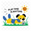 Play Time Dog Animal Icon