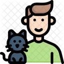 Play With Pet Cat Stay At Home Icon