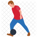Ball Playing Softball Playing Family Fun Icon