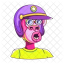 Player Monkey Monkey Helmet Monkey Face Icon