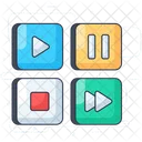 Player Navigation Media Buttons Recording Button Icon