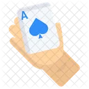 Players Blue Spade Hand Icon