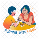 Playing Activity Family Motherhood Icon