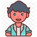 Playing Boy Avatar Careless Kid Icon