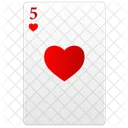 Five Red Poker Icon