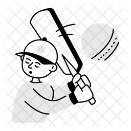 Playing Cricket  Icon