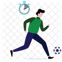 Playing Football Soccer Ball Icône