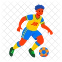 Playing Football Soccer Sport Icon