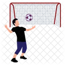 Playing Football Soccer Ball Icon