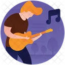 Playing Guitar Guitar Player Guitarist Icon