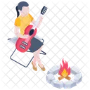Playing Guitar  Icon
