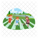 Soccer Children Playing Icon