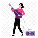 Playing Music Music Guitar Icon