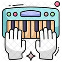 Playing Piano Clavichord Musical Instrument Icon
