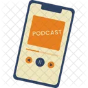 Playing Podcast Microphone Headphones Icon