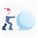 Playing Snowball Snowball Man Icon