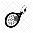 Black Monochrome Playing Tennis Illustration Playing Tennis Tennis Icon